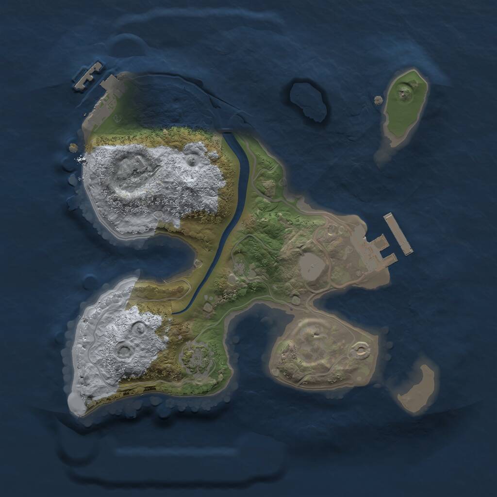 Rust Map: Procedural Map, Size: 2200, Seed: 66, 4 Monuments