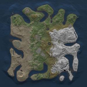 Thumbnail Rust Map: Procedural Map, Size: 4000, Seed: 1790146394, 22 Monuments