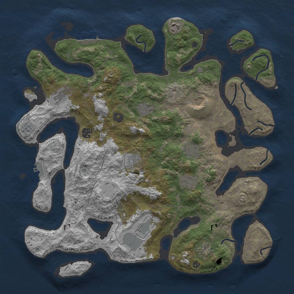 Rust Map: Procedural Map, Size: 4250, Seed: 1752853639, 22 Monuments