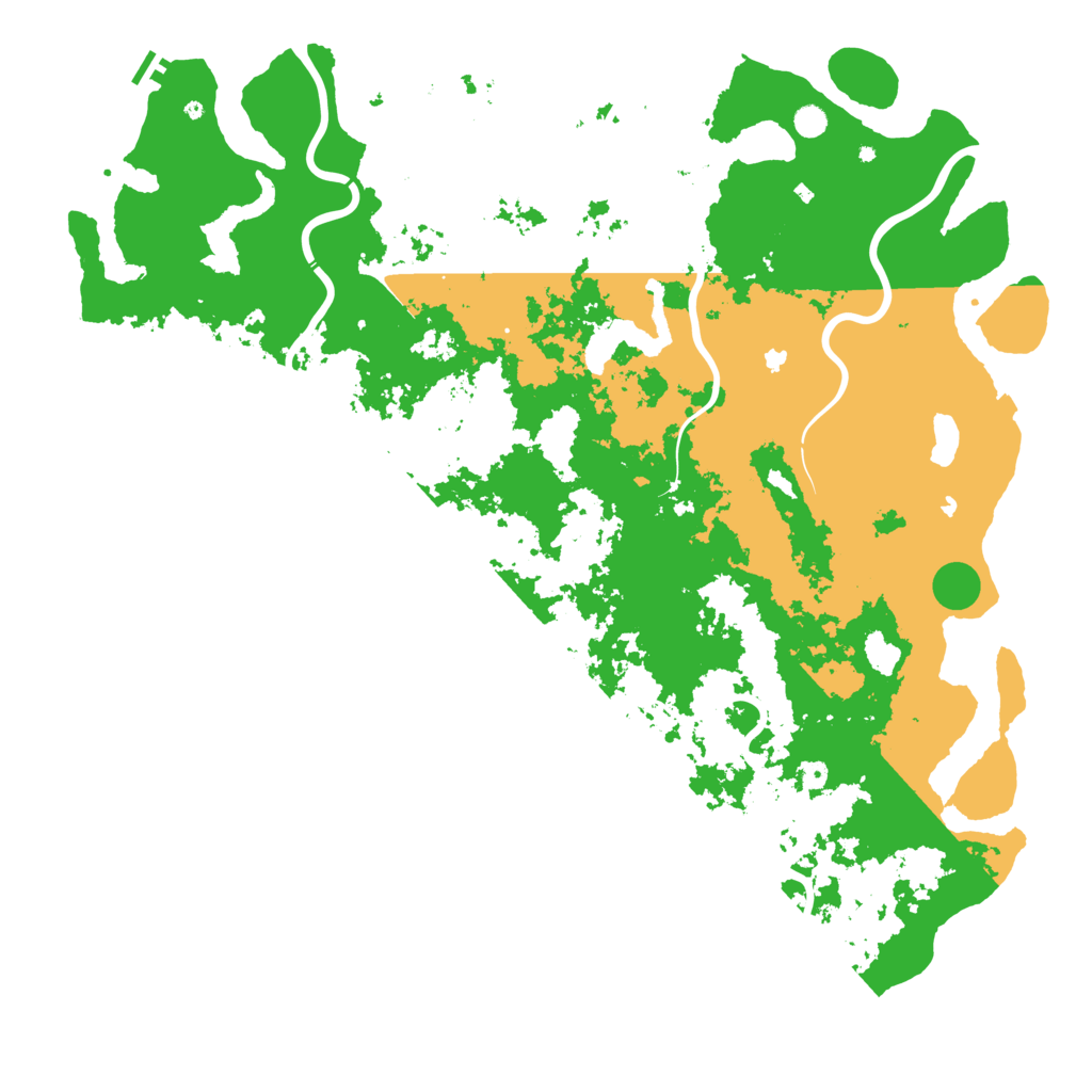 Biome Rust Map: Procedural Map, Size: 6000, Seed: 6666