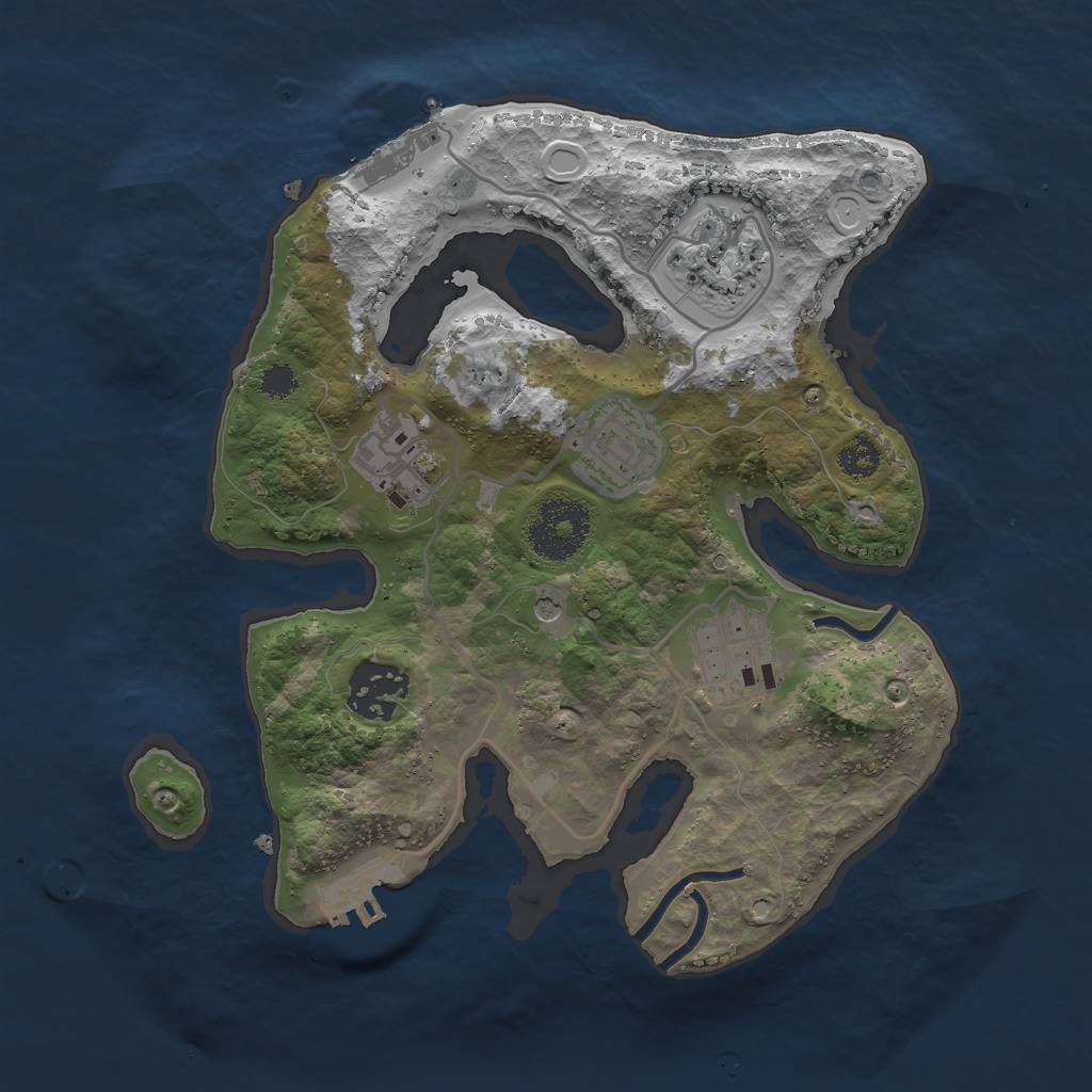 Rust Map: Procedural Map, Size: 2700, Seed: 1423283034, 16 Monuments