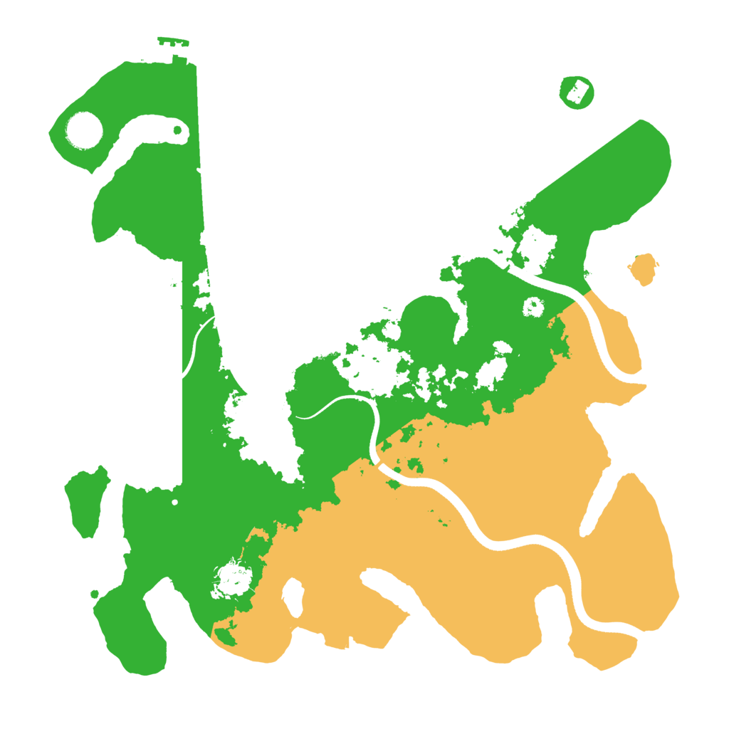 Biome Rust Map: Procedural Map, Size: 3500, Seed: 6631