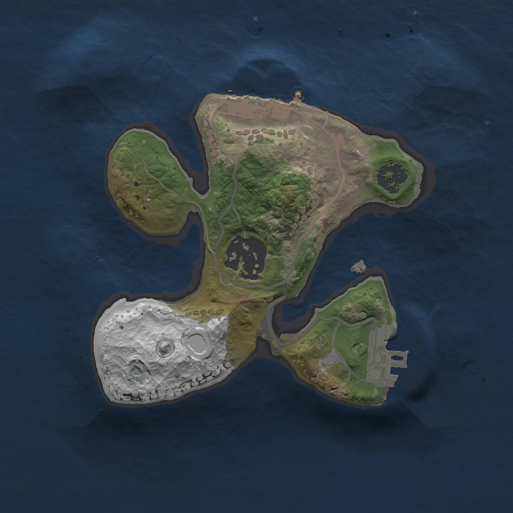 Rust Map: Procedural Map, Size: 1800, Seed: 165, 10 Monuments