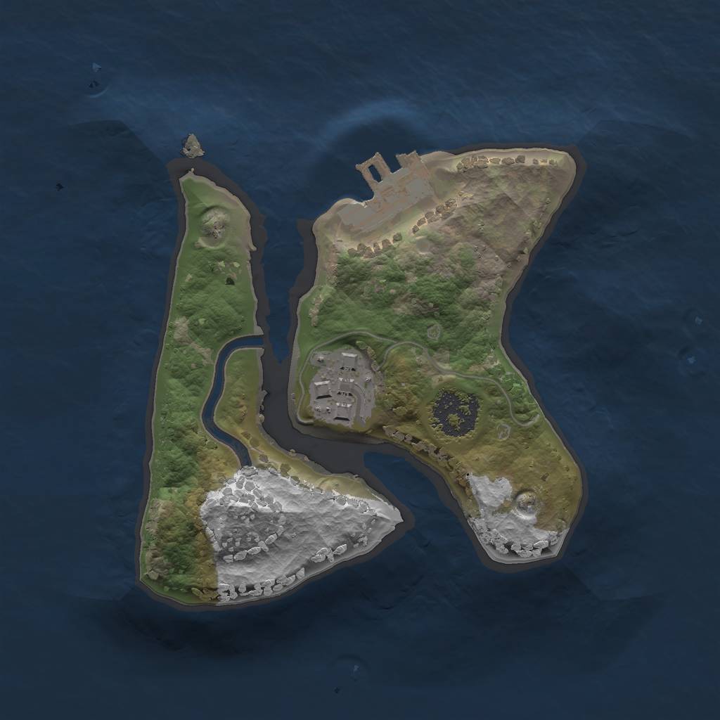 Rust Map: Procedural Map, Size: 1600, Seed: 4692, 8 Monuments