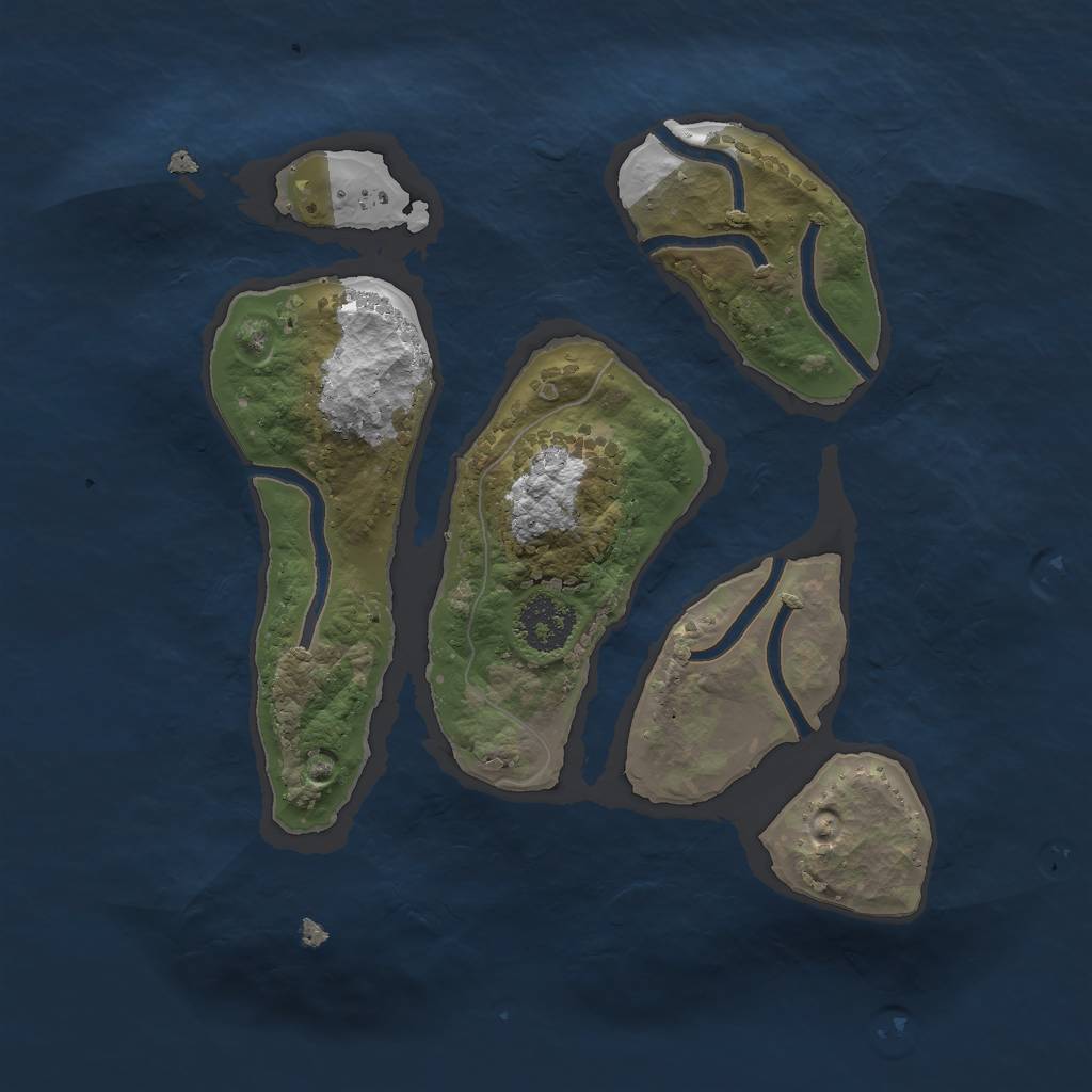 Rust Map: Procedural Map, Size: 2000, Seed: 1067444913, 7 Monuments