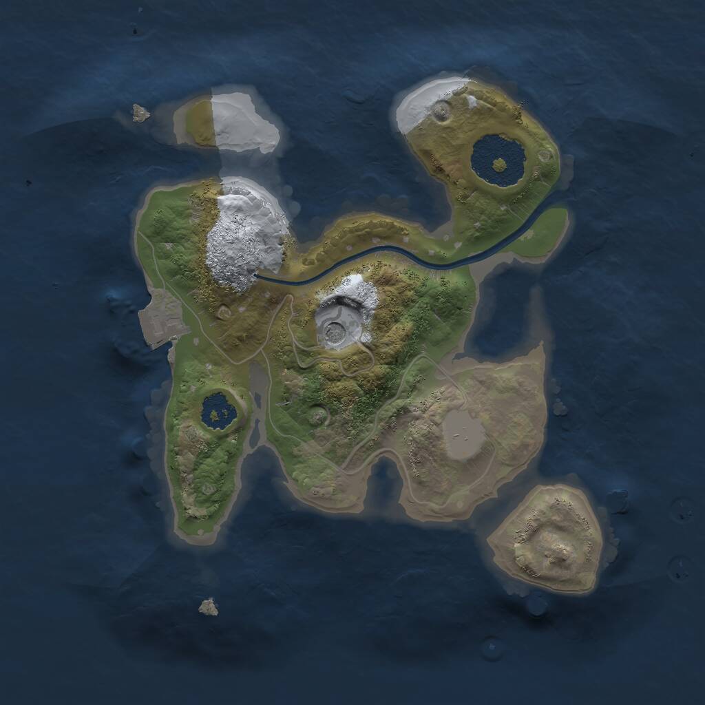 Rust Map: Procedural Map, Size: 2000, Seed: 1067444913, 2 Monuments