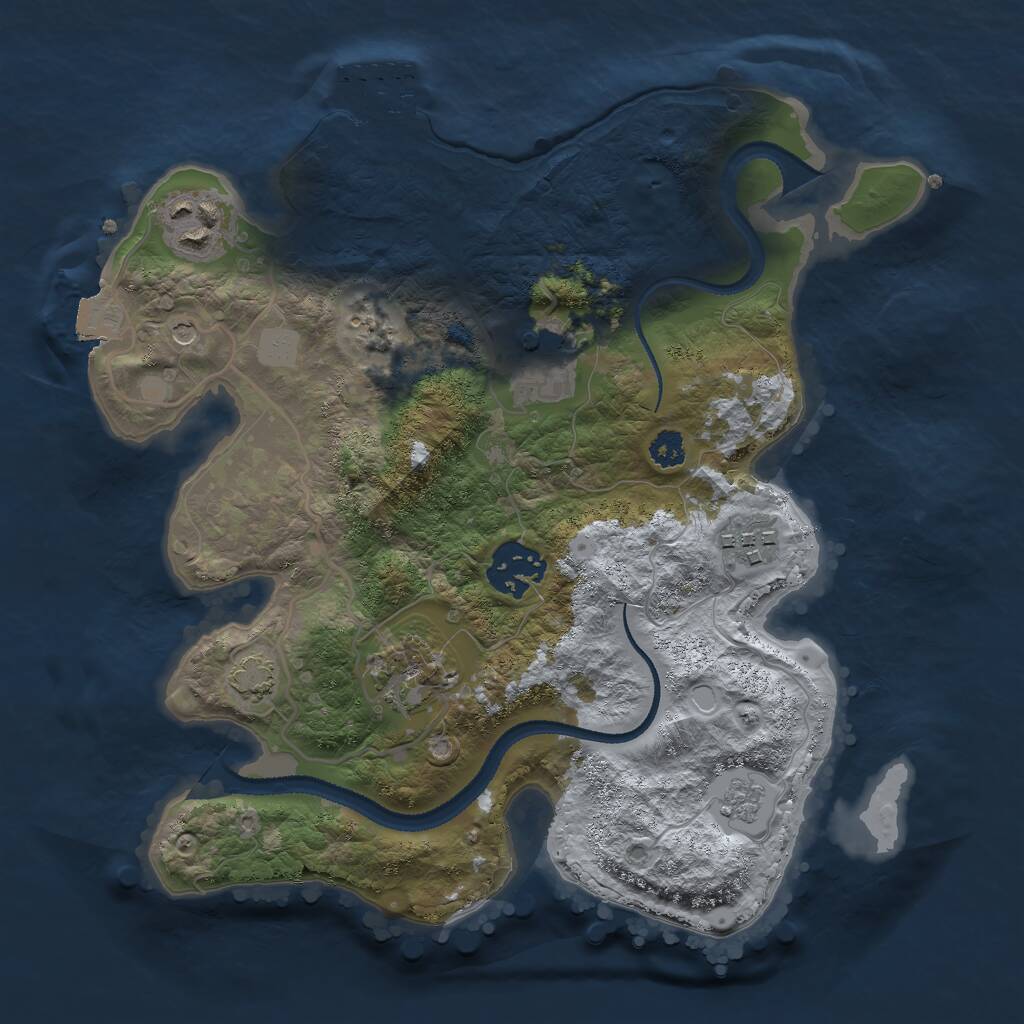 Rust Map: Procedural Map, Size: 2800, Seed: 599045064, 10 Monuments