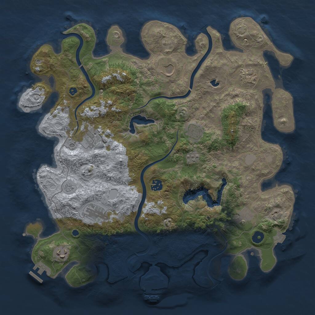 Rust Map: Procedural Map, Size: 4000, Seed: 59135981, 15 Monuments