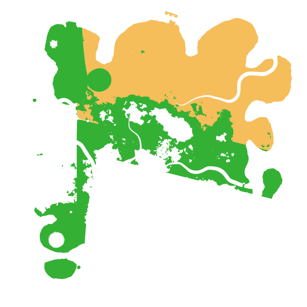 Biome Rust Map: Procedural Map, Size: 3500, Seed: 5214909