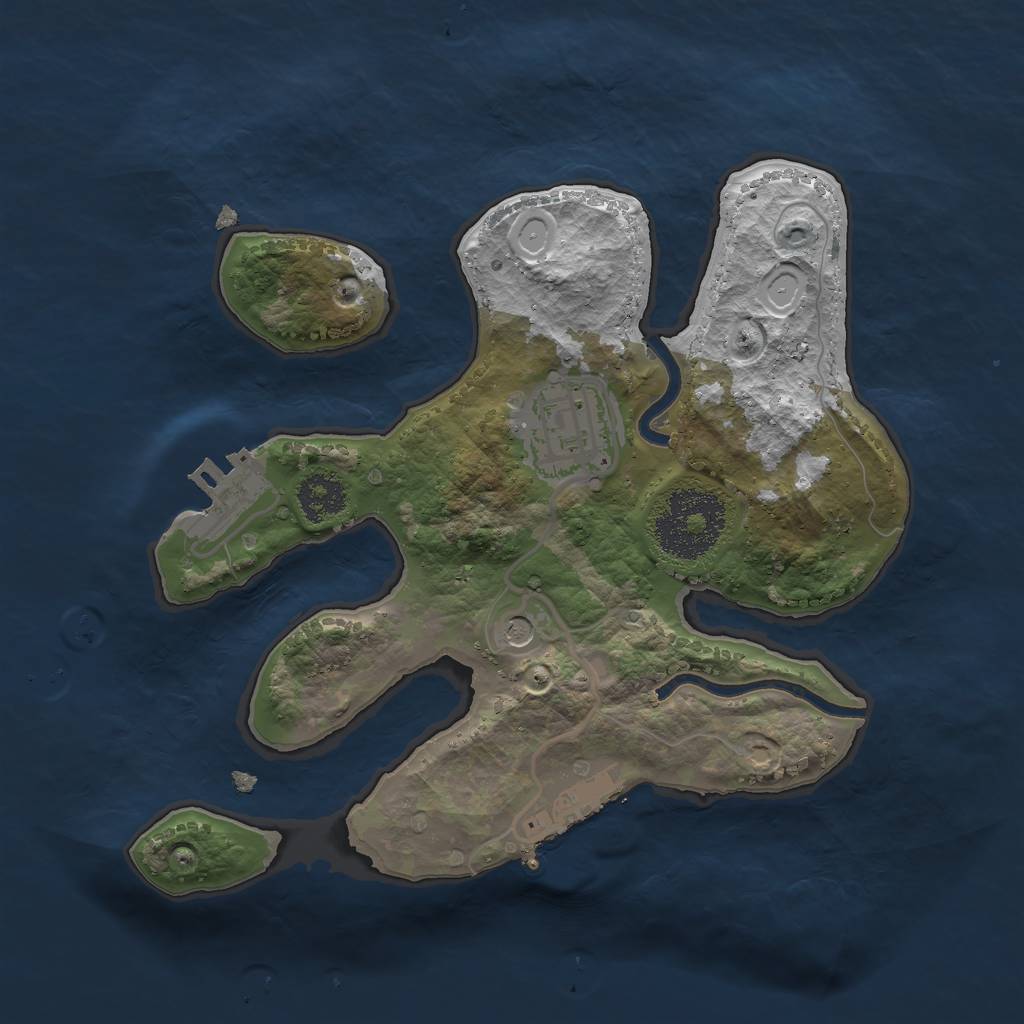 Rust Map: Procedural Map, Size: 2200, Seed: 8976, 12 Monuments