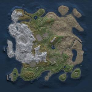 Thumbnail Rust Map: Procedural Map, Size: 3500, Seed: 78999178, 13 Monuments