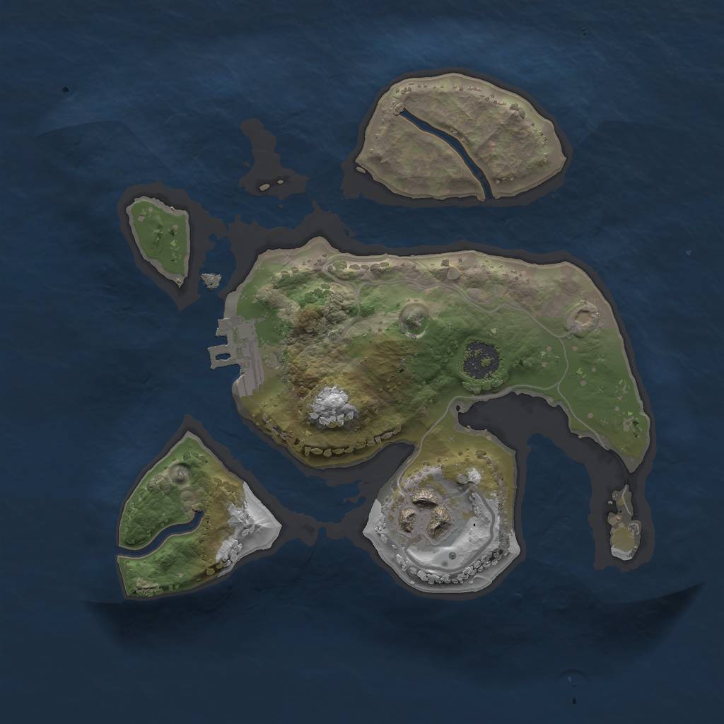 Rust Map: Procedural Map, Size: 2000, Seed: 29764255, 9 Monuments