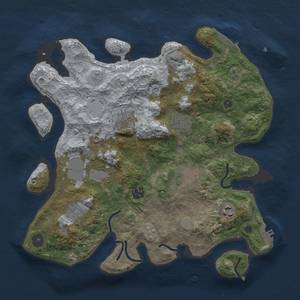 Thumbnail Rust Map: Procedural Map, Size: 3500, Seed: 596382153, 15 Monuments