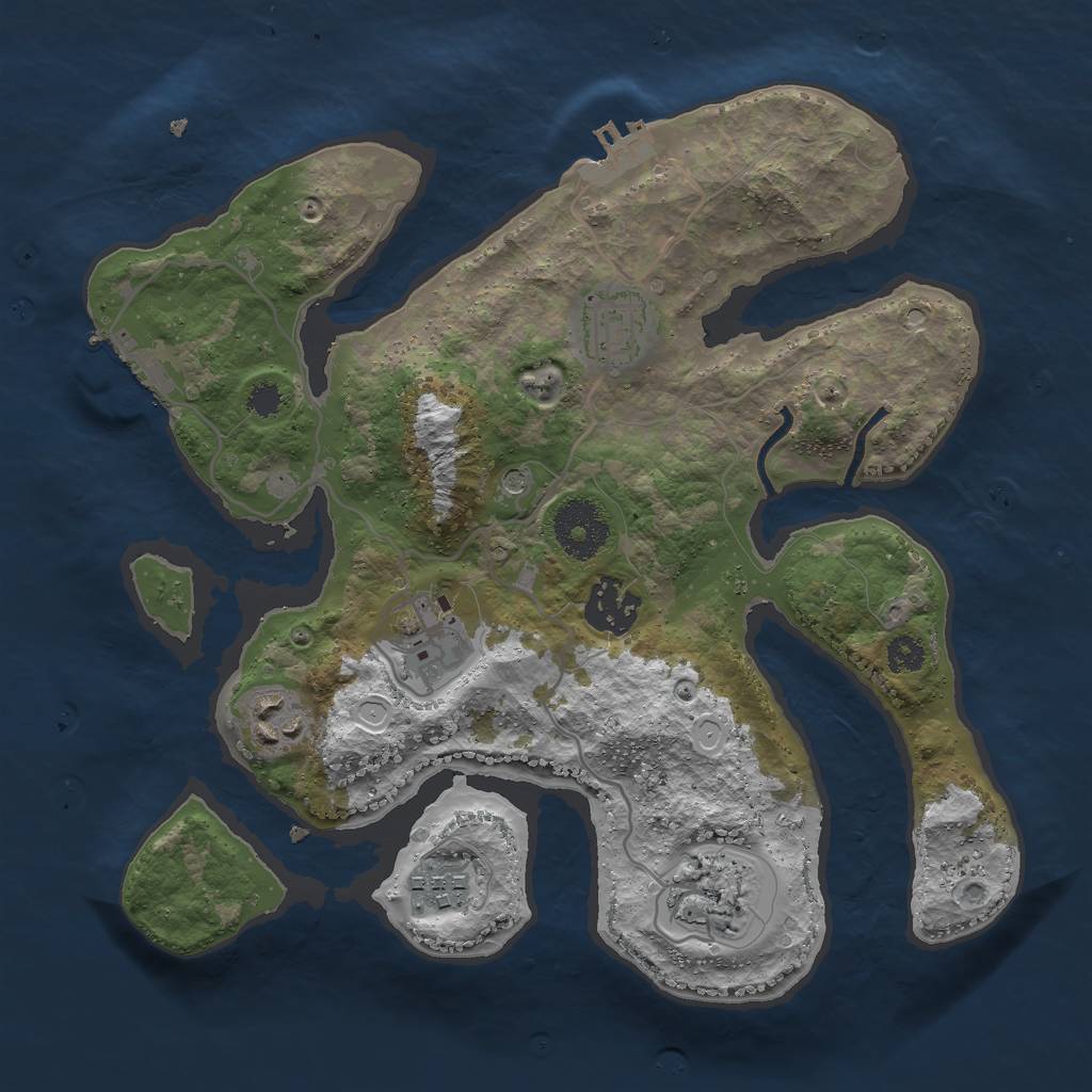 Rust Map: Procedural Map, Size: 2950, Seed: 29764255, 17 Monuments