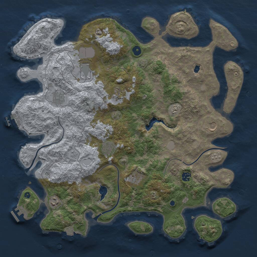 Rust Map: Procedural Map, Size: 4200, Seed: 234399552, 15 Monuments