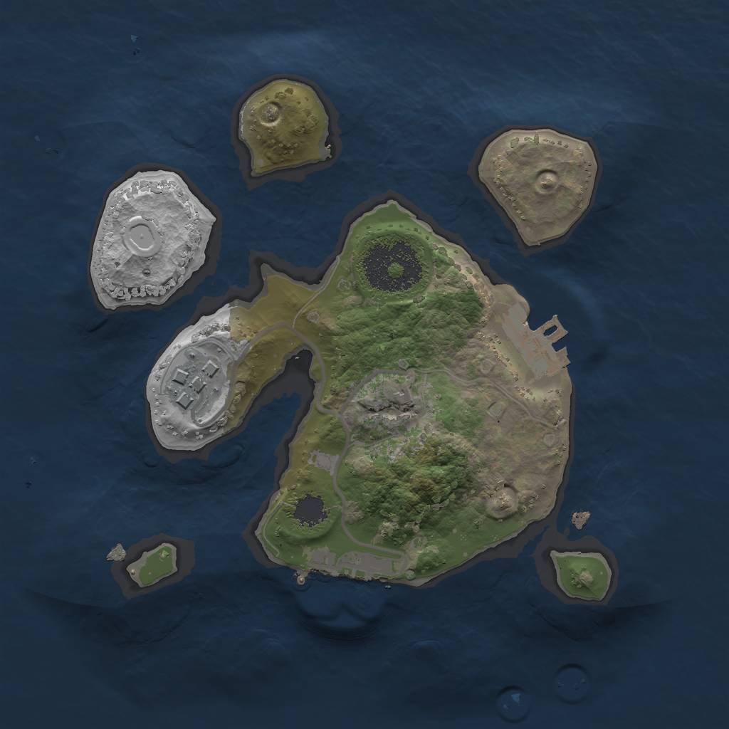 Rust Map: Procedural Map, Size: 2000, Seed: 4757, 10 Monuments