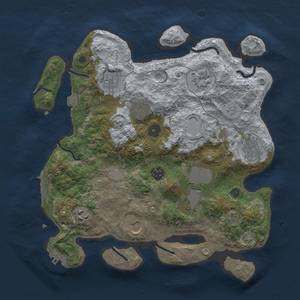 Thumbnail Rust Map: Procedural Map, Size: 3500, Seed: 35003500, 16 Monuments