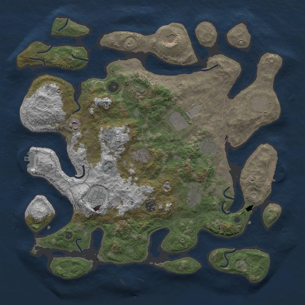 Rust Map: Procedural Map, Size: 4250, Seed: 105681, 22 Monuments