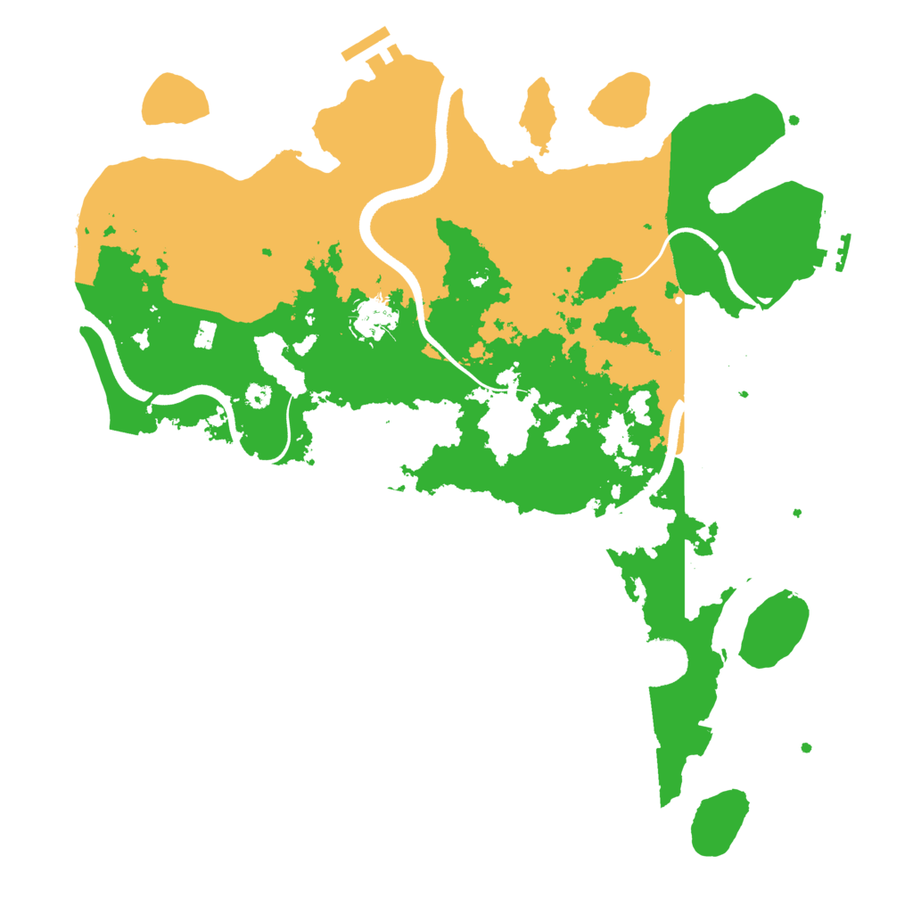 Biome Rust Map: Procedural Map, Size: 3554, Seed: 13827
