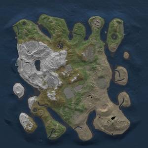 Thumbnail Rust Map: Procedural Map, Size: 3500, Seed: 3648295, 21 Monuments