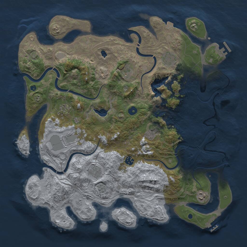 Rust Map: Procedural Map, Size: 4250, Seed: 20210806, 15 Monuments