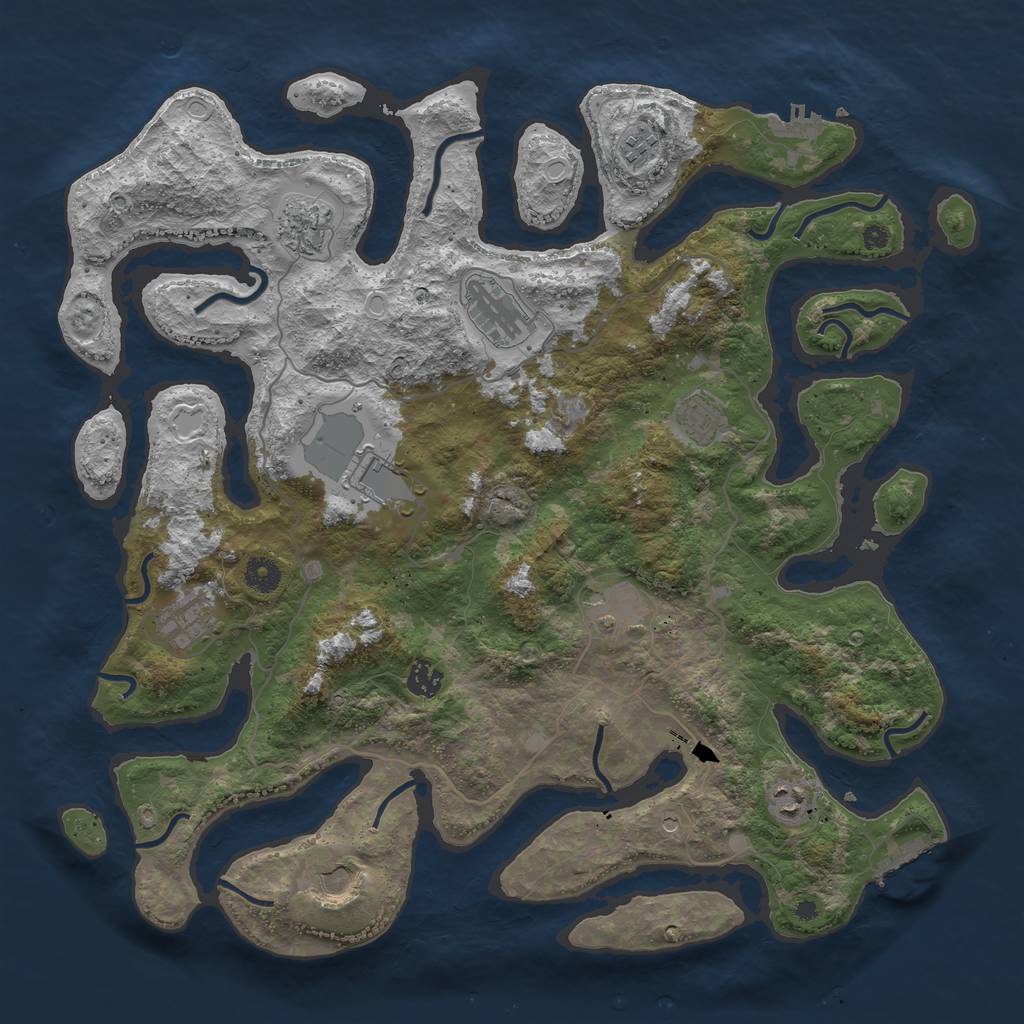 Rust Map: Procedural Map, Size: 4250, Seed: 1622332768, 21 Monuments