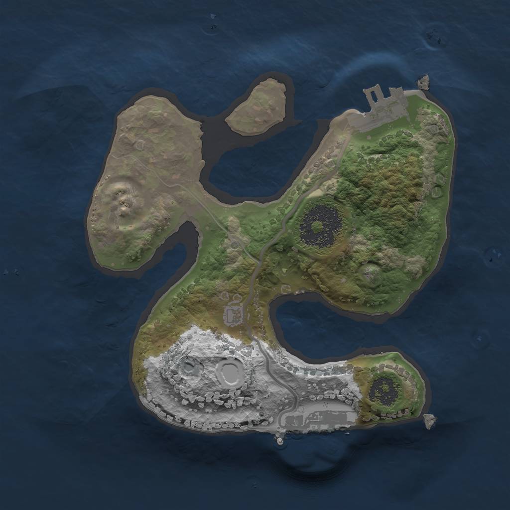 Rust Map: Procedural Map, Size: 1800, Seed: 21314678, 8 Monuments