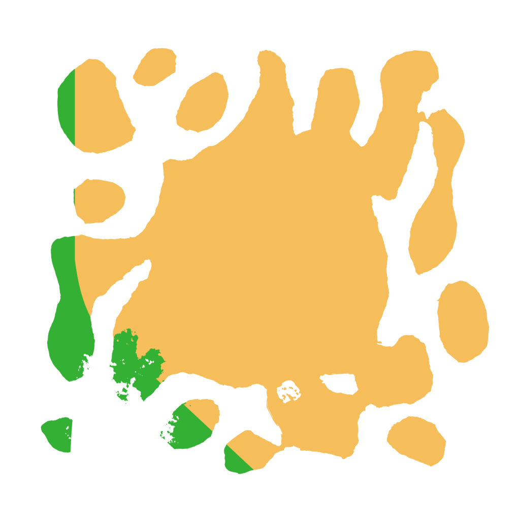 Biome Rust Map: Barren, Size: 3500, Seed: 1142263322