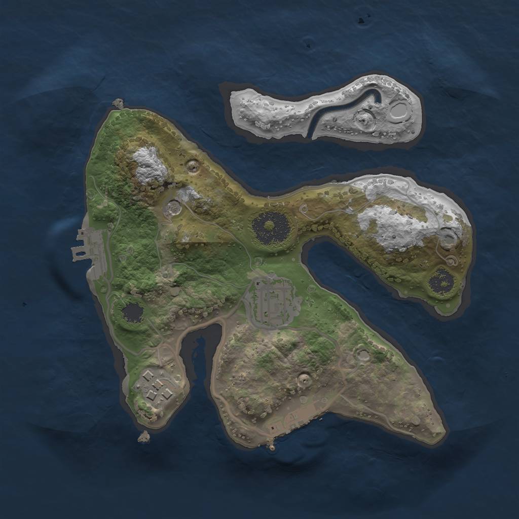 Rust Map: Procedural Map, Size: 2200, Seed: 724237568, 13 Monuments