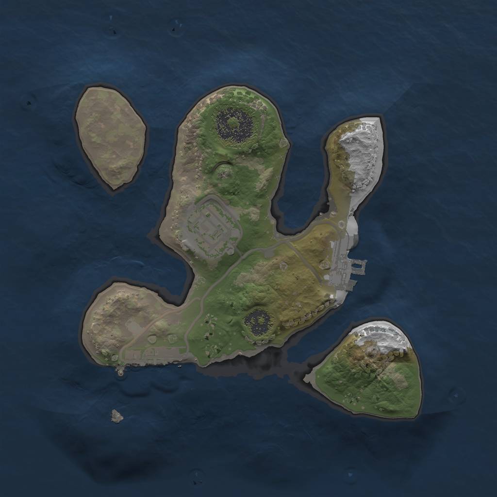 Rust Map: Procedural Map, Size: 2000, Seed: 380827966, 10 Monuments