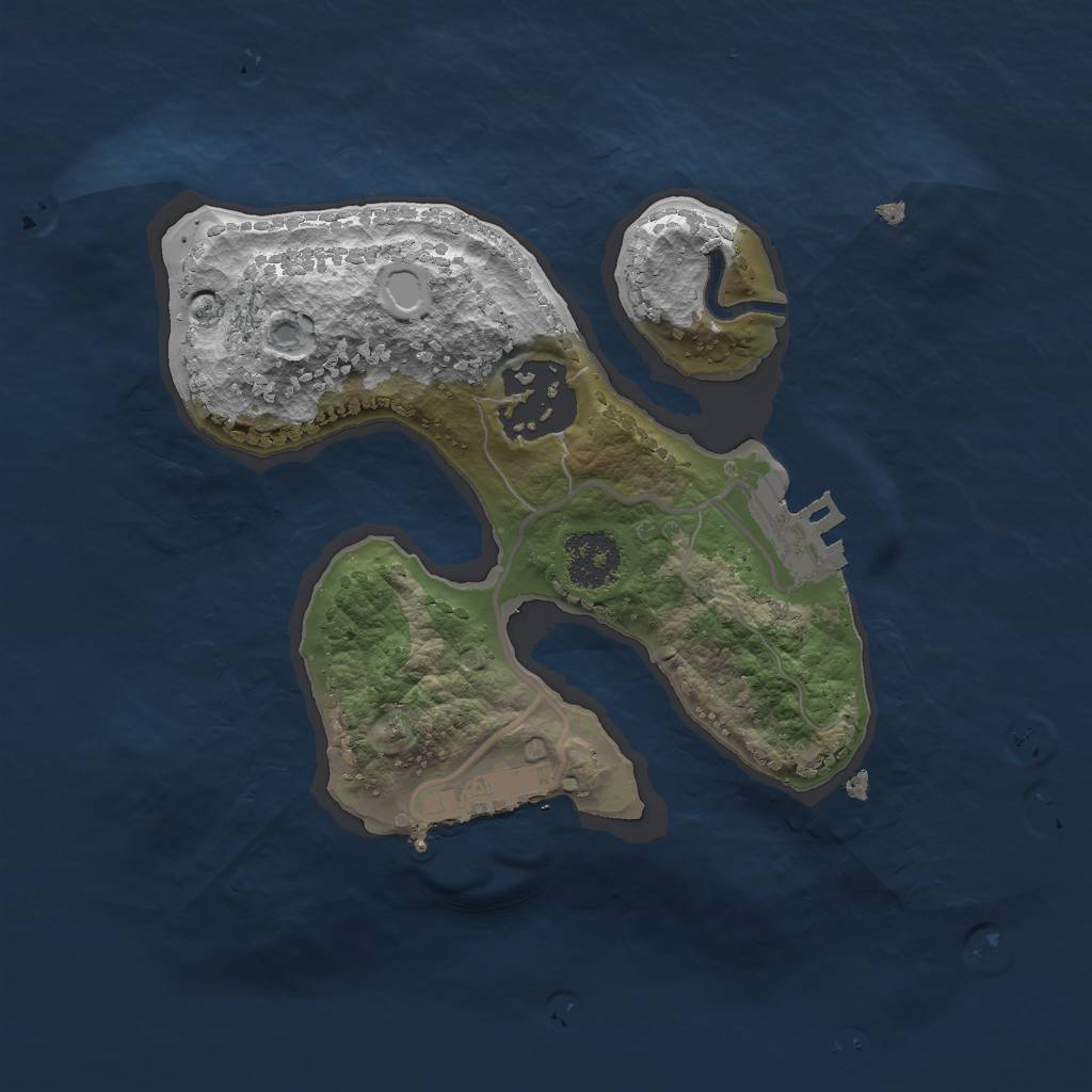 Rust Map: Procedural Map, Size: 2000, Seed: 966722338, 10 Monuments