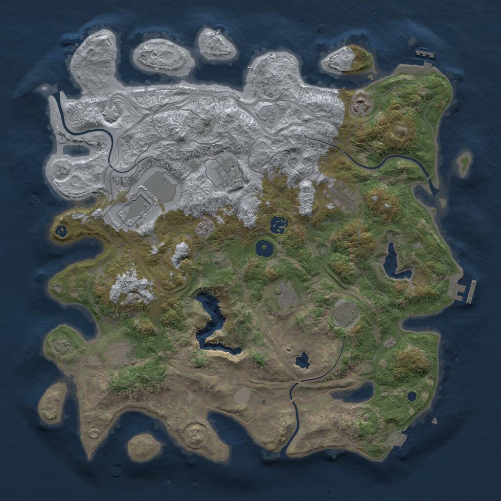 Rust Map: Procedural Map, Size: 4250, Seed: 1046, 15 Monuments