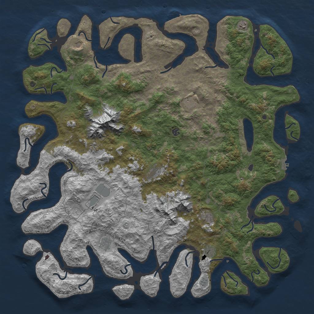 Rust Map: Procedural Map, Size: 6000, Seed: 1322223662, 22 Monuments