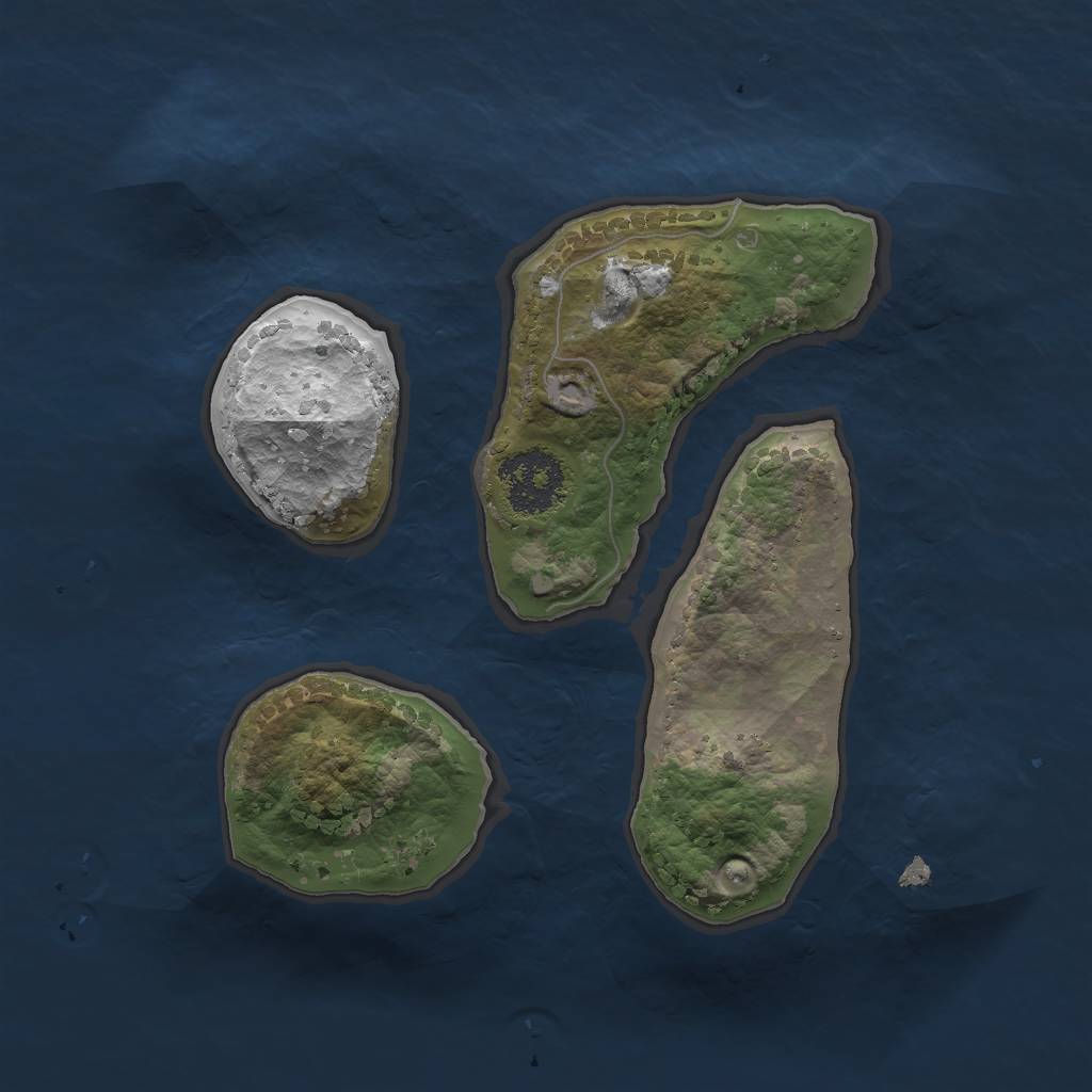 Rust Map: Procedural Map, Size: 1750, Seed: 870, 6 Monuments