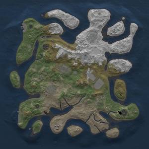 Thumbnail Rust Map: Procedural Map, Size: 3750, Seed: 438, 18 Monuments