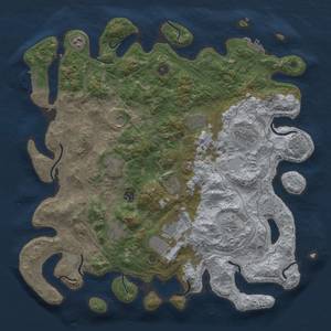 Thumbnail Rust Map: Procedural Map, Size: 4500, Seed: 183349533, 18 Monuments