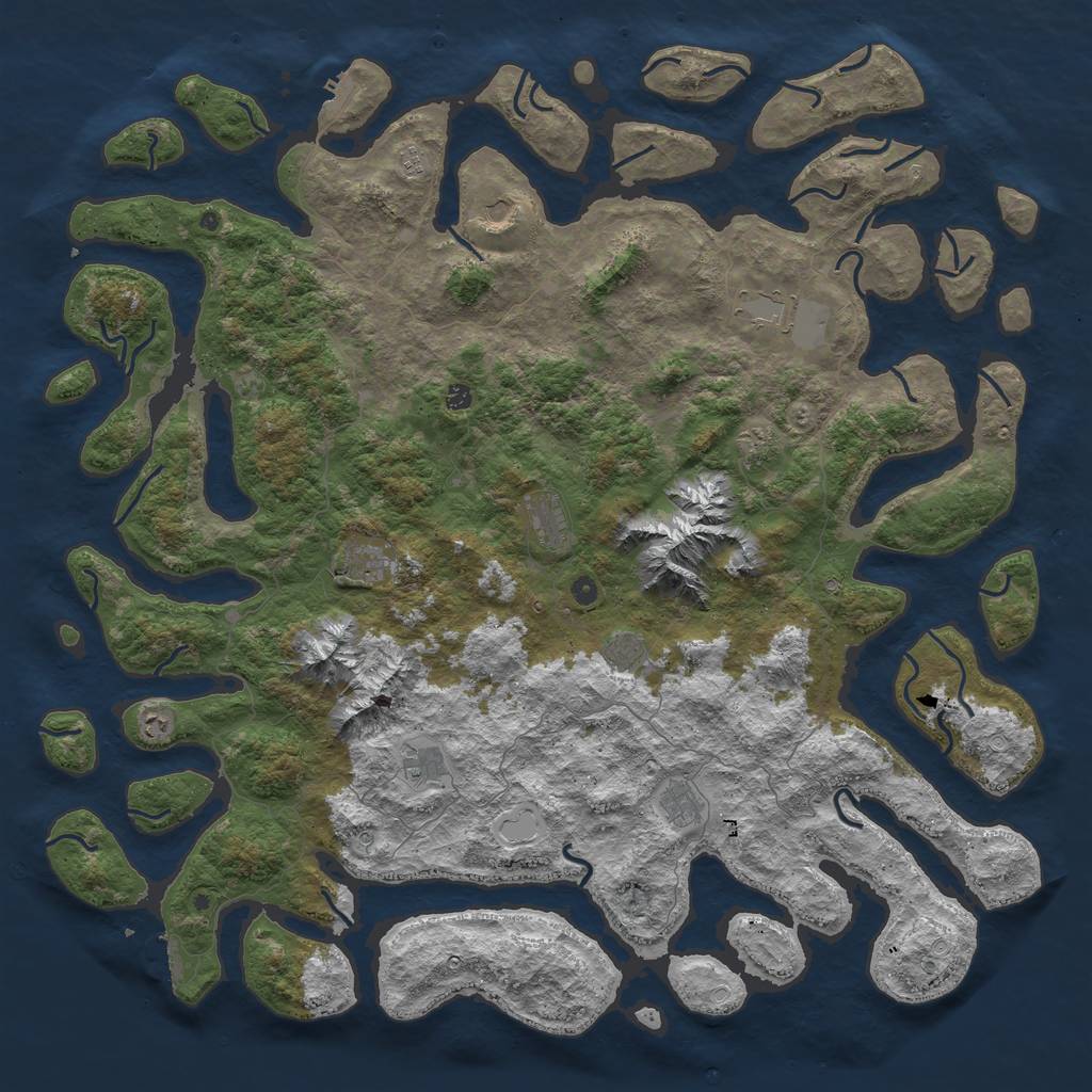 Rust Map: Procedural Map, Size: 6000, Seed: 20210608, 22 Monuments