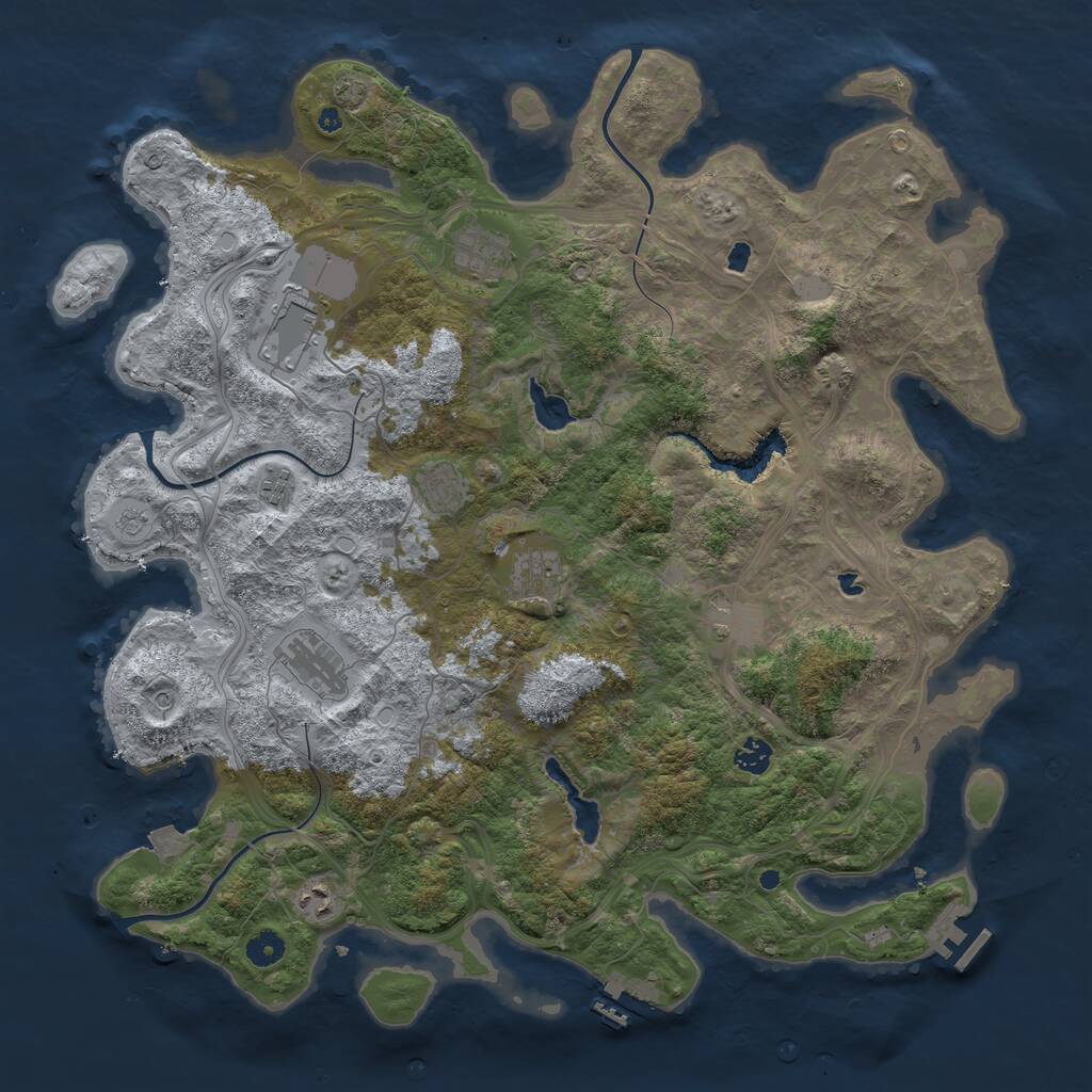 Rust Map: Procedural Map, Size: 4500, Seed: 9006963, 15 Monuments