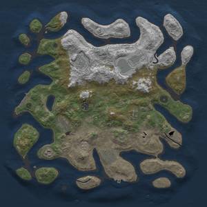 Thumbnail Rust Map: Procedural Map, Size: 4000, Seed: 1214, 19 Monuments