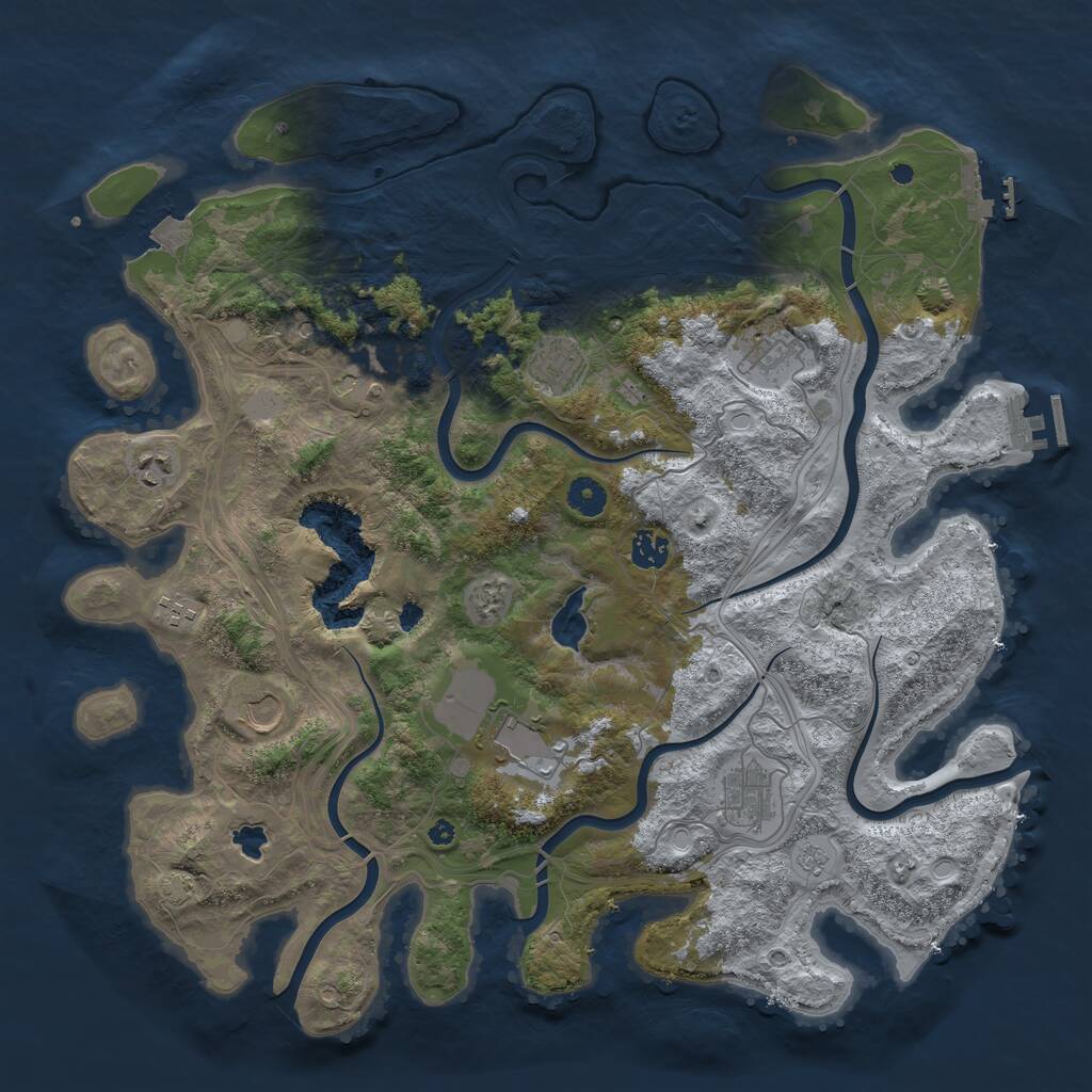 Rust Map: Procedural Map, Size: 4250, Seed: 881879097, 15 Monuments