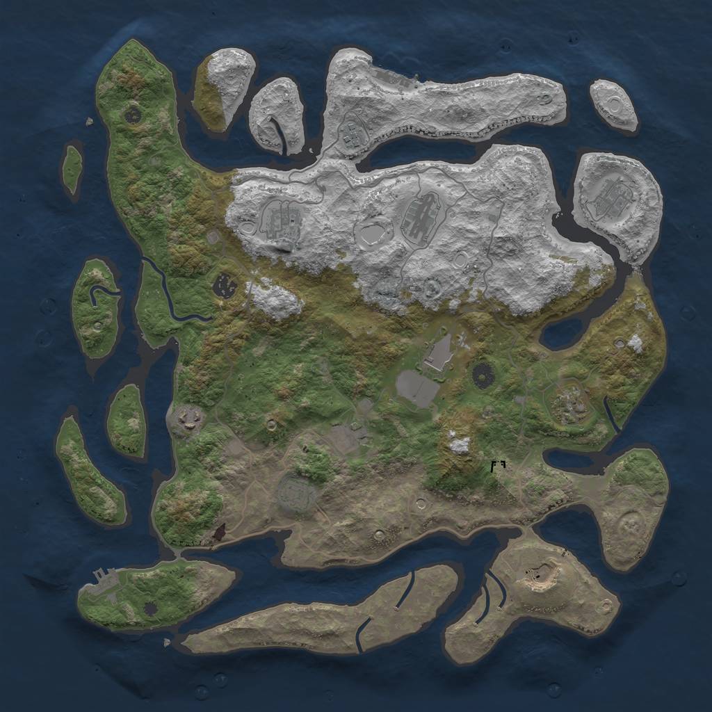 Rust Map: Procedural Map, Size: 4500, Seed: 582021, 22 Monuments