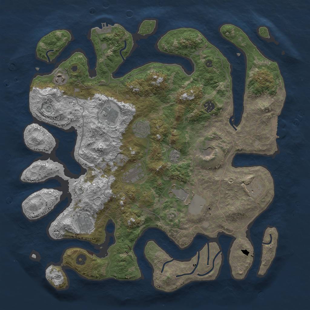 Rust Map: Procedural Map, Size: 4250, Seed: 116000, 21 Monuments