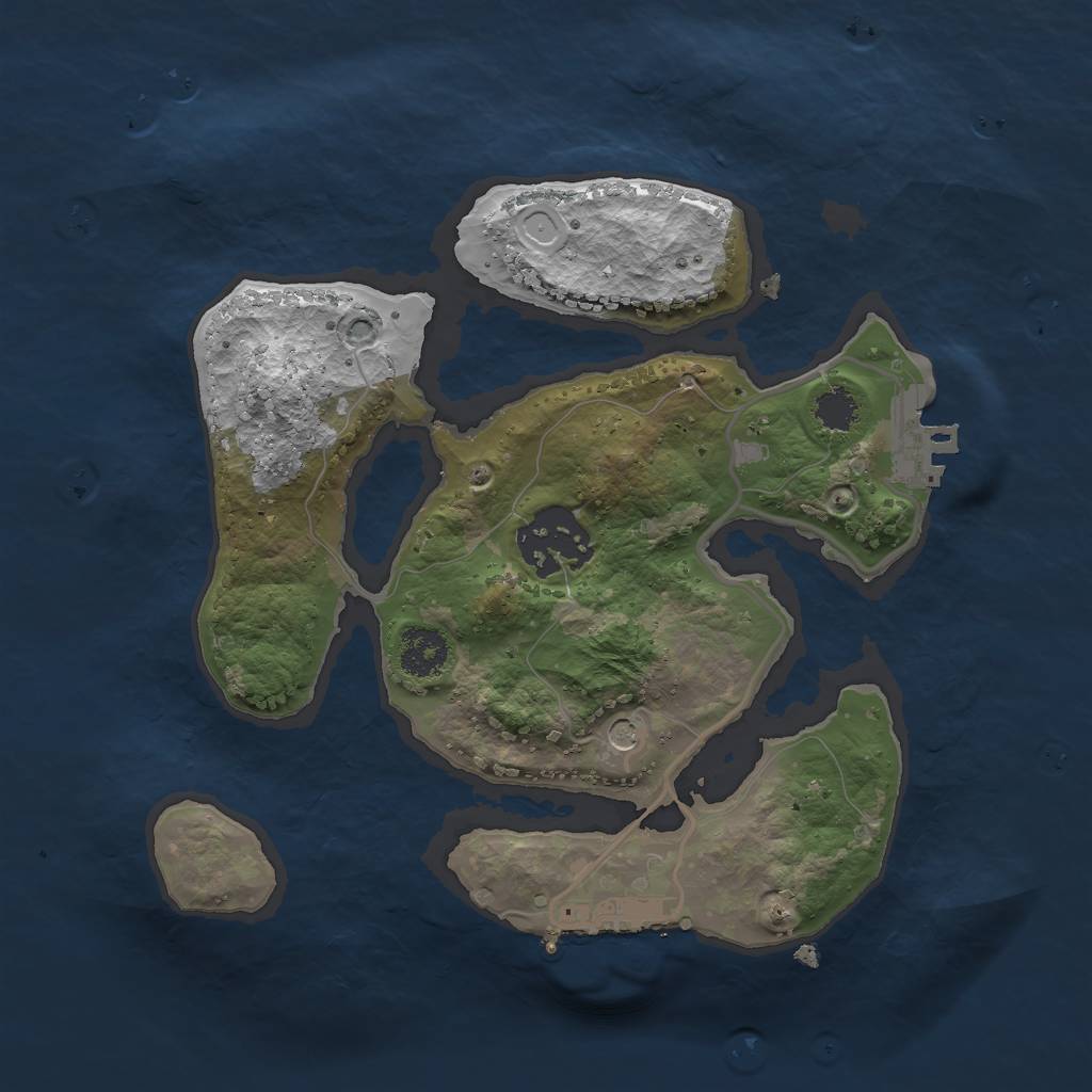 Rust Map: Procedural Map, Size: 2300, Seed: 2277, 12 Monuments