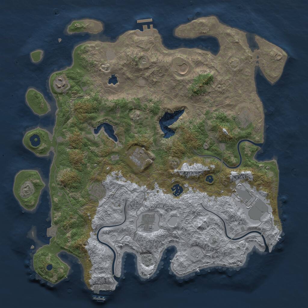 Rust Map: Procedural Map, Size: 4050, Seed: 431220326, 15 Monuments