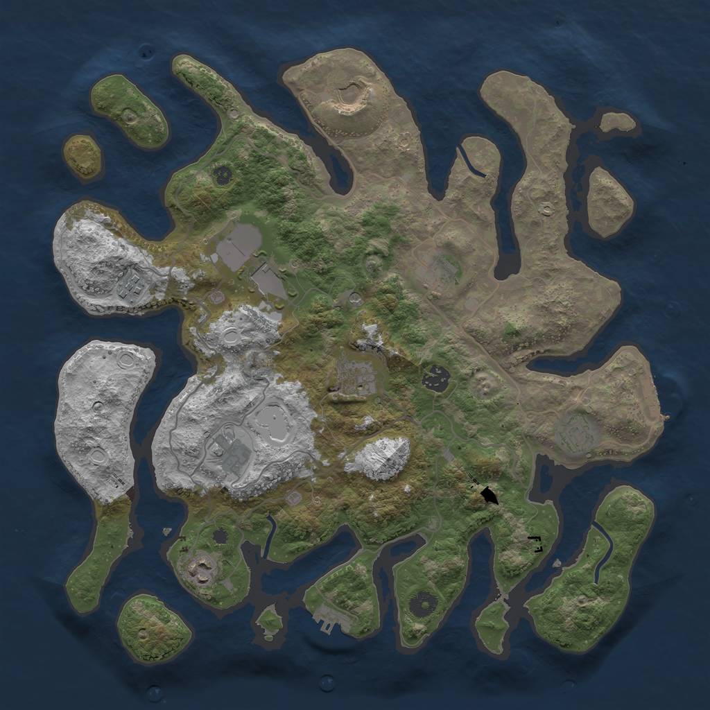 Rust Map: Procedural Map, Size: 4003, Seed: 13721, 20 Monuments