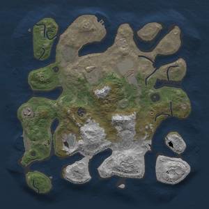 Thumbnail Rust Map: Procedural Map, Size: 3500, Seed: 215432185, 19 Monuments