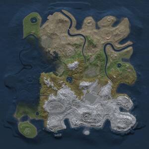 Thumbnail Rust Map: Procedural Map, Size: 3500, Seed: 215432185, 14 Monuments