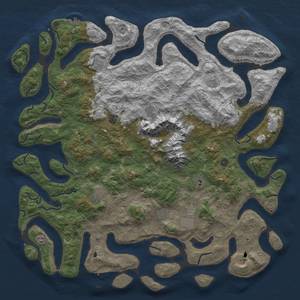 Thumbnail Rust Map: Procedural Map, Size: 6000, Seed: 1878558413, 22 Monuments