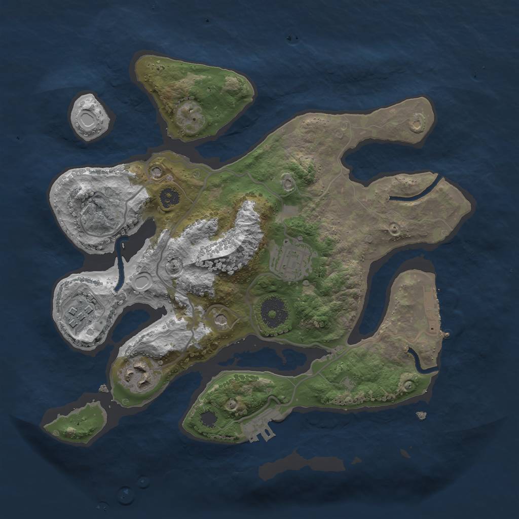 Rust Map: Procedural Map, Size: 2750, Seed: 192378, 14 Monuments