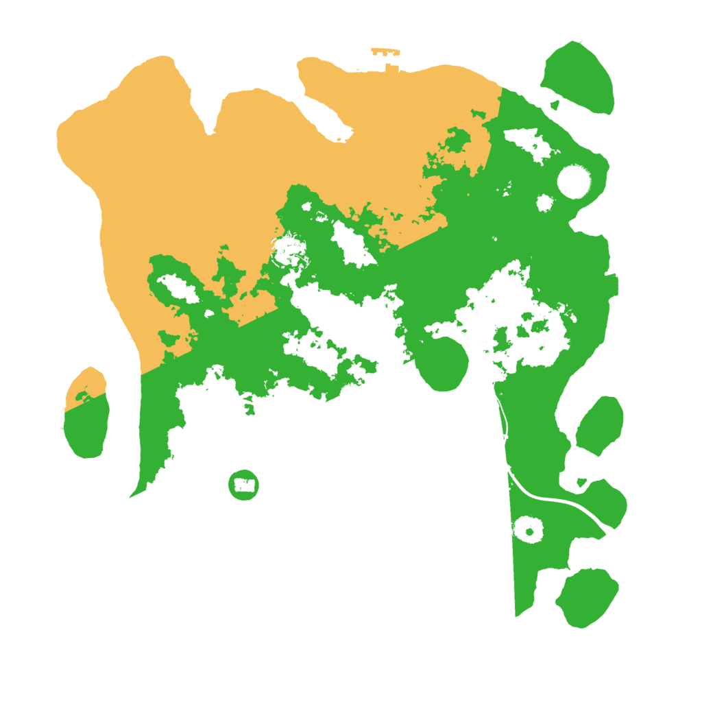 Biome Rust Map: Procedural Map, Size: 3700, Seed: 798077552